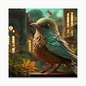 Fairytale Bird Canvas Print