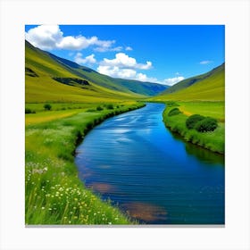 River In The Mountains 2 Canvas Print