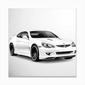 White Sports Car 8 Canvas Print