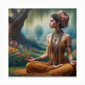 Meditating Woman 10 Canvas Print