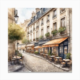 Paris Street Cafe 1 Canvas Print