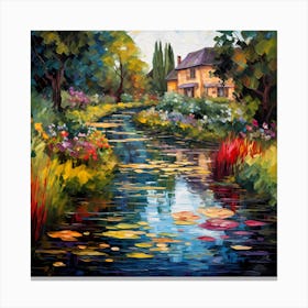 Garden Symphony by the River Canvas Print