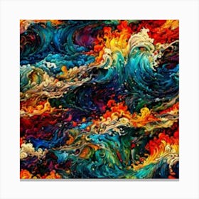 Abstract Wave Painting Canvas Print