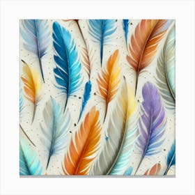 Feathers Ornate Canvas Print