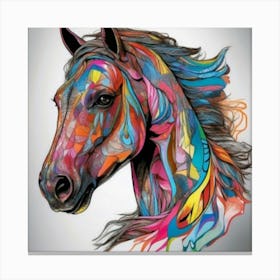 Colorful Horse Canvas Print