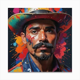 Man With Mustache Canvas Print