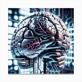 3d Rendering Of A Human Brain 10 Canvas Print