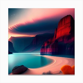 Abstract Landscape Painting 1 Canvas Print