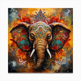 Elephant Series Artjuice By Csaba Fikker 044 Canvas Print