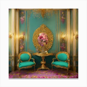 Futuristic Beautiful French Mansion Interior Sitti Canvas Print