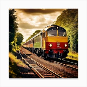 Transportation Railway Transport Rail Track Chemin De Fer Train Britain Signal Yellow Red (6) Canvas Print