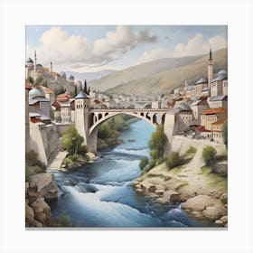 Bridge Over The River Canvas Print