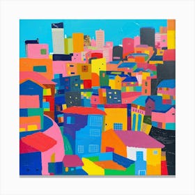 Abstract Travel Collection Seoul South Korea 9 Canvas Print