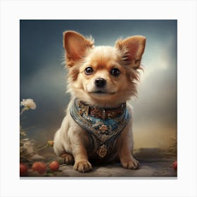 Picture of a very beautiful little dog. He is very cute Canvas Print