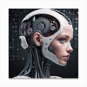 Cyborg Woman 54 Canvas Print