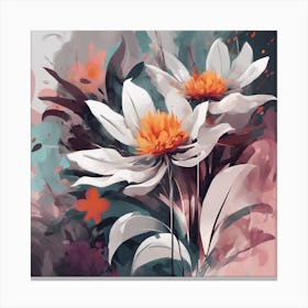 Abstract Flowers Art Prints and Posters 1 Canvas Print