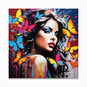 Butterfly Girl 15 Canvas Print