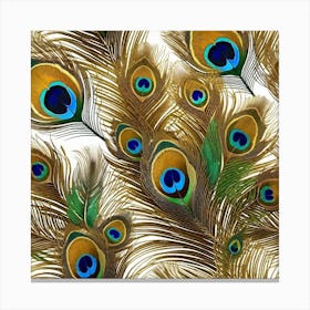 Peacock Feathers 1 Canvas Print