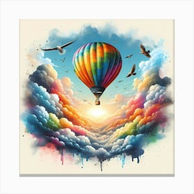 Hot Air Balloon In The Sky Canvas Print