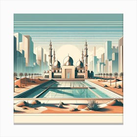 Oasis In City Canvas 2d V2 Canvas Print