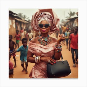 A confident African woman Canvas Print