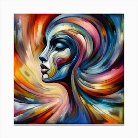 Abstract portrait 3 Canvas Print