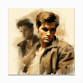Elvis Two Men In Jackets Canvas Print