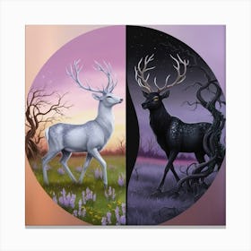 Deer In The Forest 5 Canvas Print