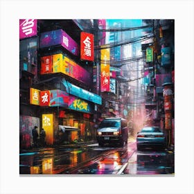 Neon City 12 Canvas Print
