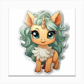 Unicorn Sticker 44 Canvas Print