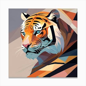 Cubism Art, Tiger Canvas Print