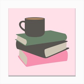 Books and Coffee Canvas Print