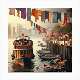 Doing Laundry Canvas Print