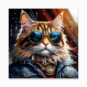 Cat In Sunglasses 3 Canvas Print