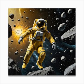 Voyage to Infinity: An Astronaut Among Celestial Wonders Canvas Print