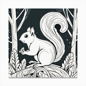 Squirrel In The Woods 50 Canvas Print