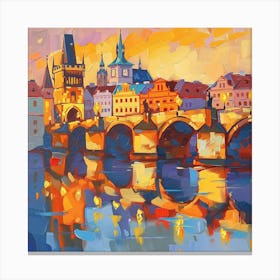 A Prague With Charles Bridge Oil Painting Illust 1720468046 3 Canvas Print