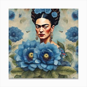 A Captivating Frida Kahloinspired Floral Canvas Print