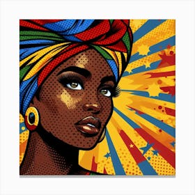 Thokozile African Woman In A Turban Canvas Print