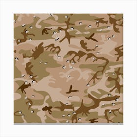 Desert Camouflage with Pebbles, Brown Camouflage, Urban Camouflage, Military, Army Canvas Print