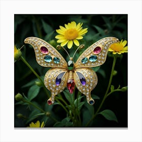 Butterfly Brooch Canvas Print