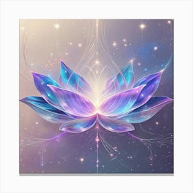 An Ethereal Illustration Of Lotus Wall Decoration Art Canvas Print