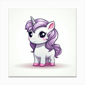 Cute Unicorn 162 Canvas Print