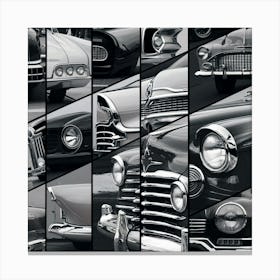 Black And White Cars 2 Canvas Print
