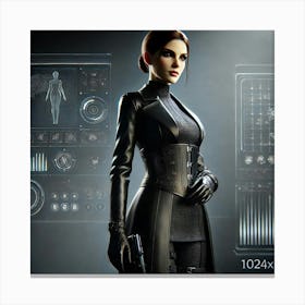 Lara Nightshade Full Body Scifi Canvas Print