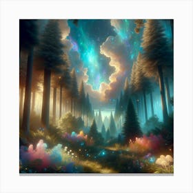 Forest In The Night Canvas Print