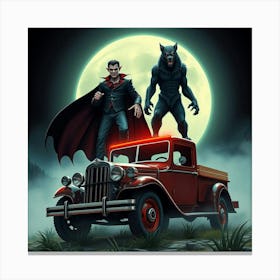 Vampires And Werewolves Canvas Print