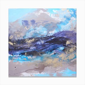  Blue Ocean Abstract Painting 2 Square Canvas Print