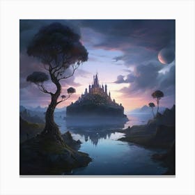 Castle On The Water Canvas Print