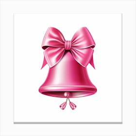 Pink Bell With Bow Canvas Print